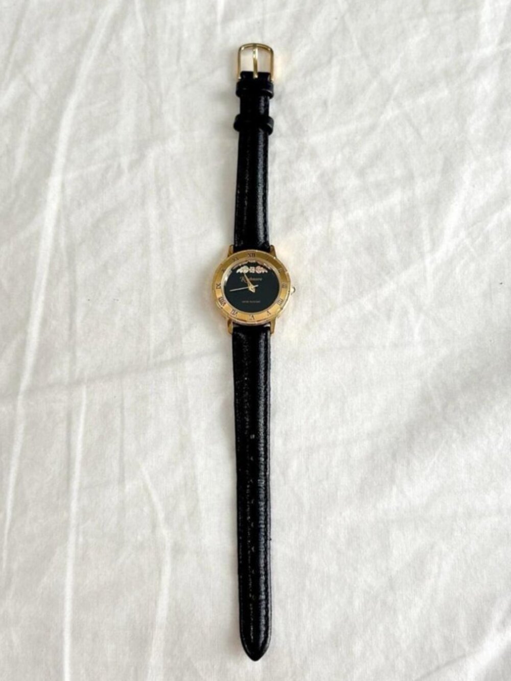 Women's Black and Gold Watch